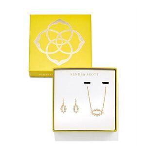 Kendra Scott -  Crystal Framed Eva Pendant and Emma H Gold